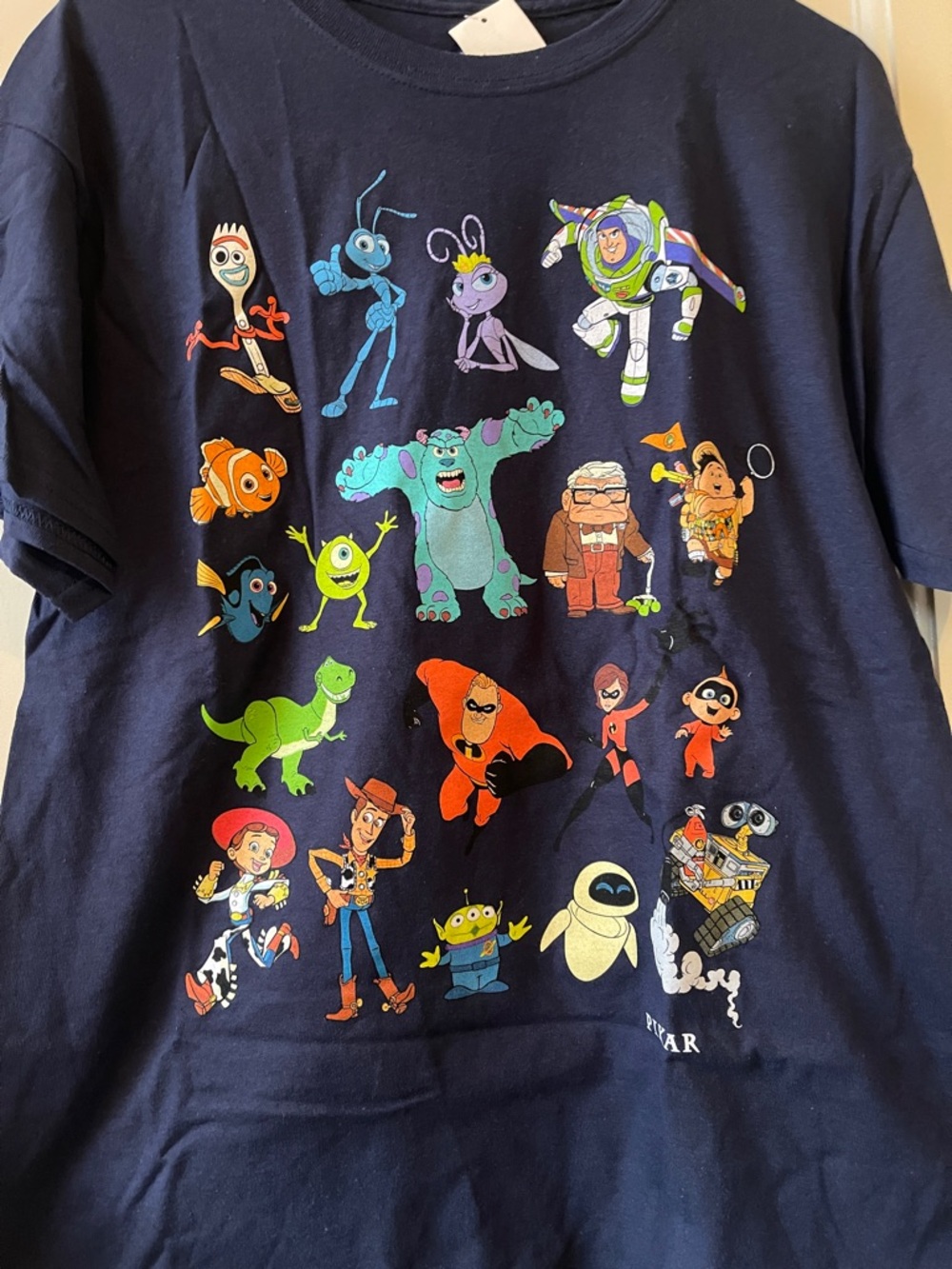 NWT - Disney Pixar Character Collage Tee - Navy